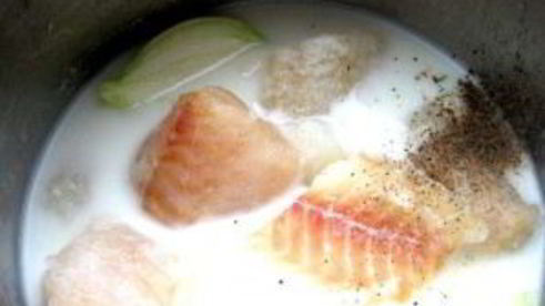 рыба под соусом бешамель