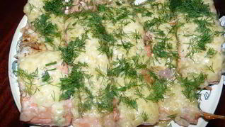 Рыба под сырно-чесночной корочкой