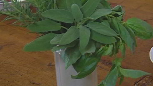 рыба, запеченная со свежей зеленью