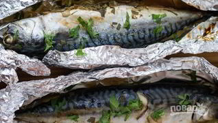 Скумбрия в духовке в фольге