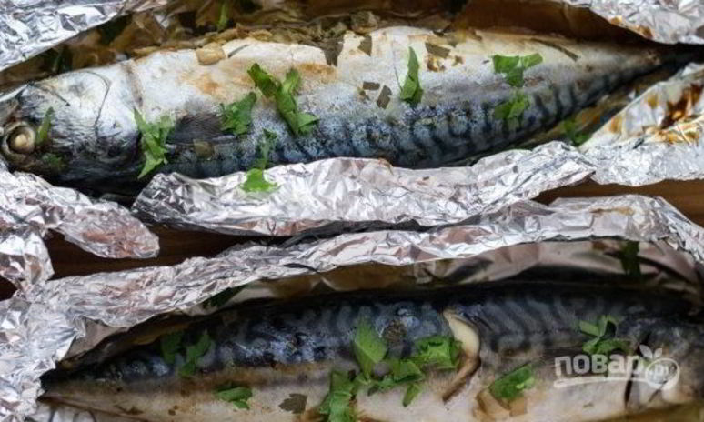 Рецепт скумбрии в духовке в фольге