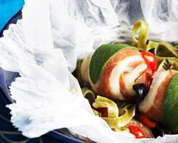 Судак на пару по-средиземноморски