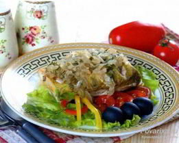 Судак под винным соусом