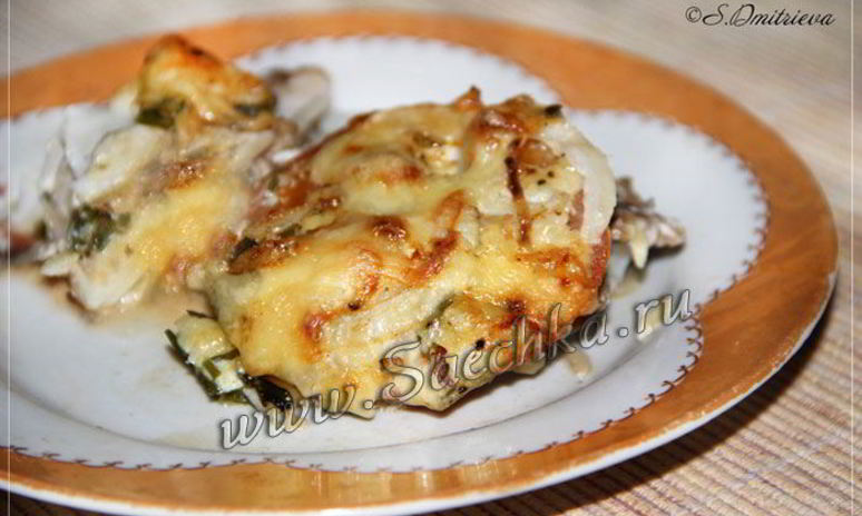 Рецепт трески под сыром
