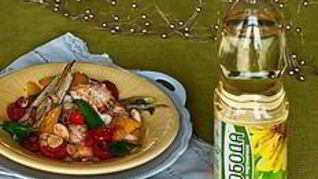 Треска с овощами