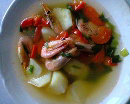 Тушеные креветки Летнее настроение