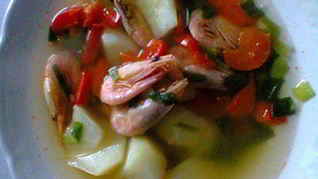 Тушеные креветки Летнее настроение