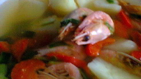 тушеные креветки летнее настроение