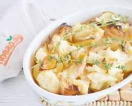 Запеченное филе тилапии на картофельной подушке