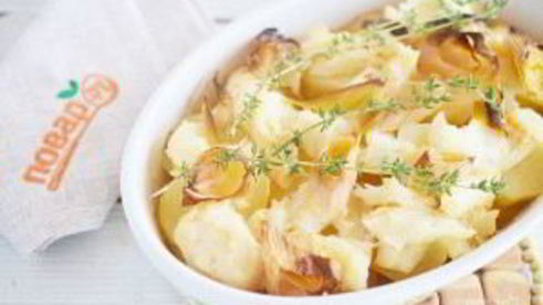 запеченное филе тилапии на картофельной подушке