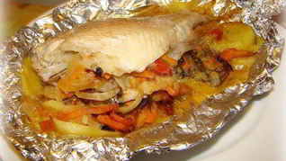 Запеченный окунь в духовке