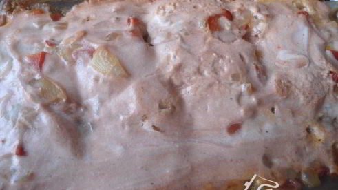 запеченый в сметане судак с овощами