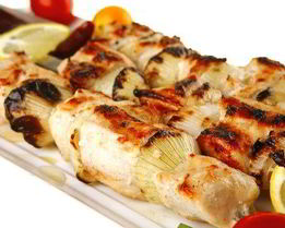 Куриные шашлыки в лимонном маринаде с шафраном