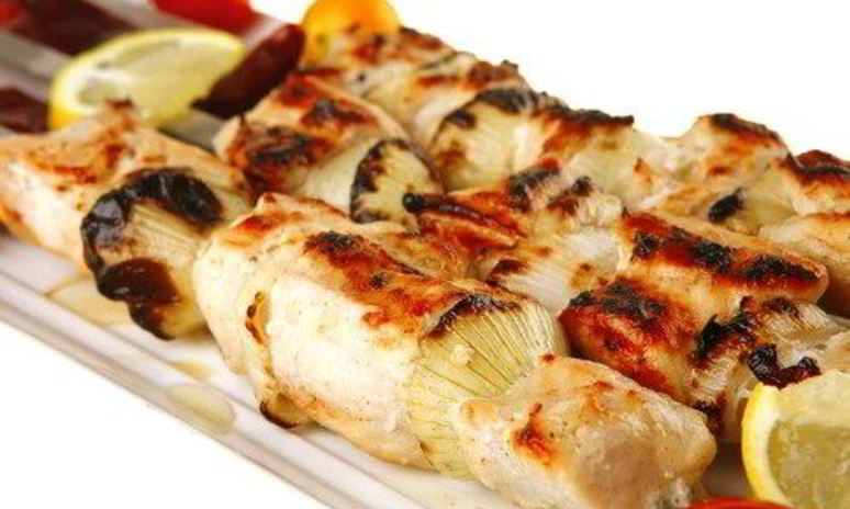 Рецепт куриных шашлыков в лимонном маринаде с шафраном