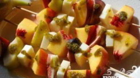 персиковые шашлыки