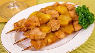 Шашлычки Домашние с куриным филе и ананасами