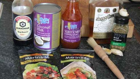 шашлычки из говядины, свинины и курицы