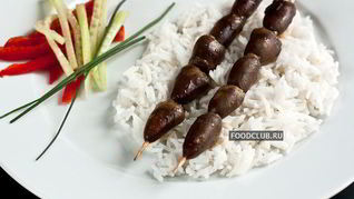 Шашлычки из куриных сердечек