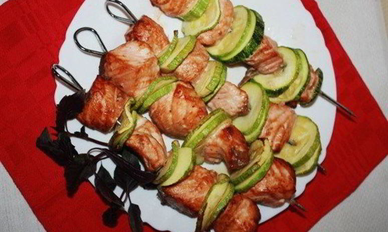 Рецепт шашлычков из семги