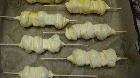 шашлычки из шампиньонов с сыром