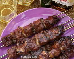 Шашлык из говяжьей печени