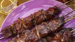 Шашлык из говяжьей печени