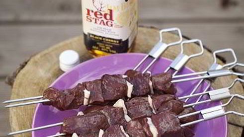 шашлык из говяжьей печени