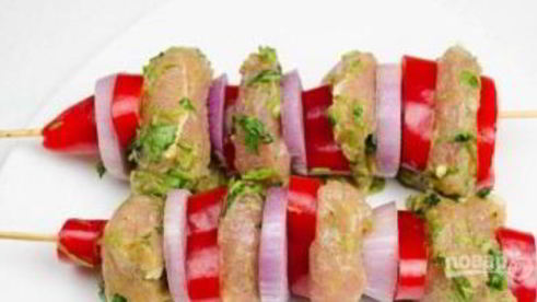 шашлык из индейки с горчицей