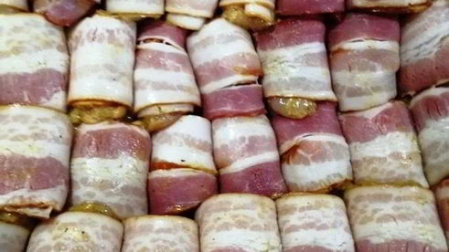 шашлык из индейки в беконе