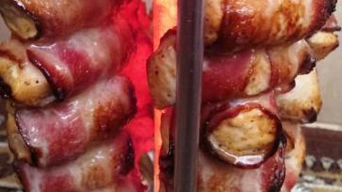 шашлык из индейки в беконе