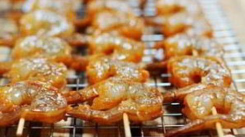 шашлык из креветок