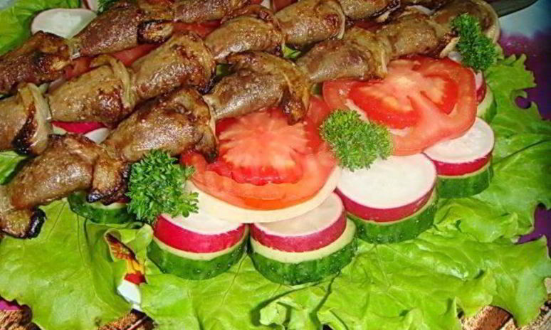 Рецепт шашлыка из куриных сердечек