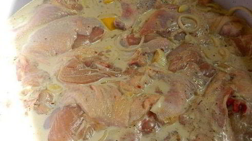 шашлык из курицы на пиве