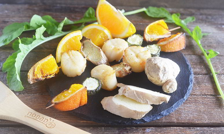 Рецепт шашлыка из морских гребешков