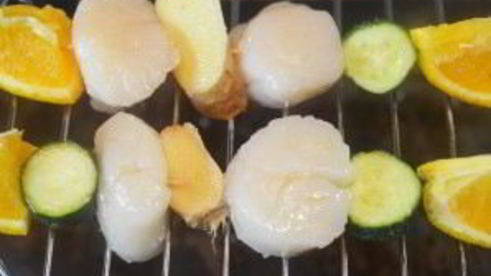 шашлык из морских гребешков