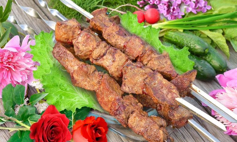Рецепт шашлыка из печени на мангале