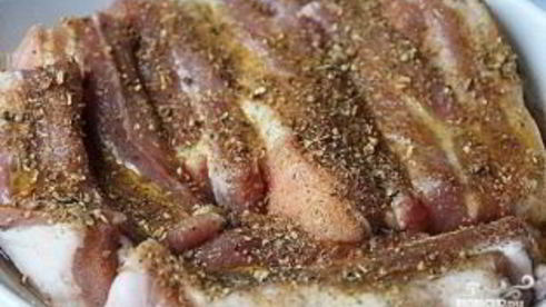 шашлык из ребрышек свинины