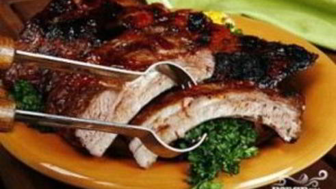 шашлык из ребрышек свинины