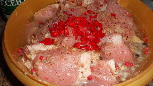 шашлык из свинины на минеральной воде