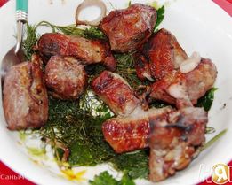 Шашлык, маринованный в вине