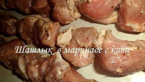 шашлык в маринаде с киви