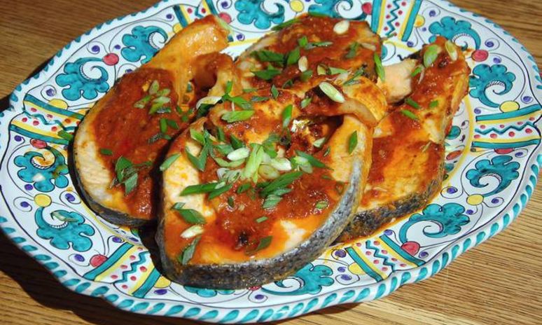 Рецепт пряных стейков из семги