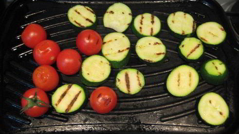 стейк ферентино с овощами на гриле