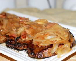 Стейк из говяжьей печени