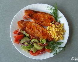 Стейк из свинины в аэрогриле