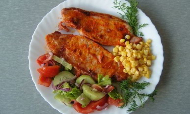 Рецепт стейка из свинины в аэрогриле