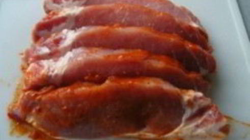 стейк из свинины в аэрогриле