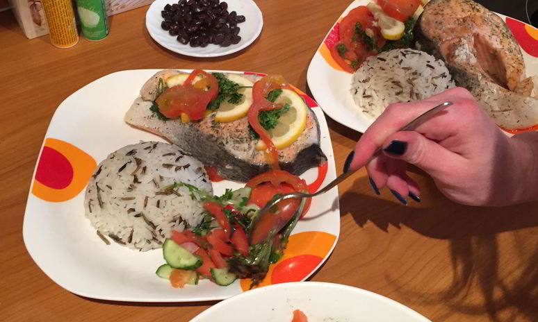 Рецепт стейка лосося в фольге