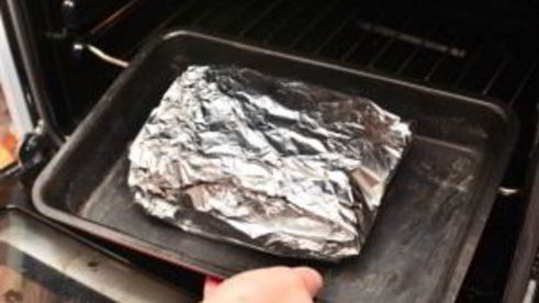 стейк лосося в фольге