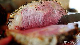 Стейк рибай с розмарином, тимьяном и чесноком